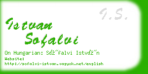 istvan sofalvi business card